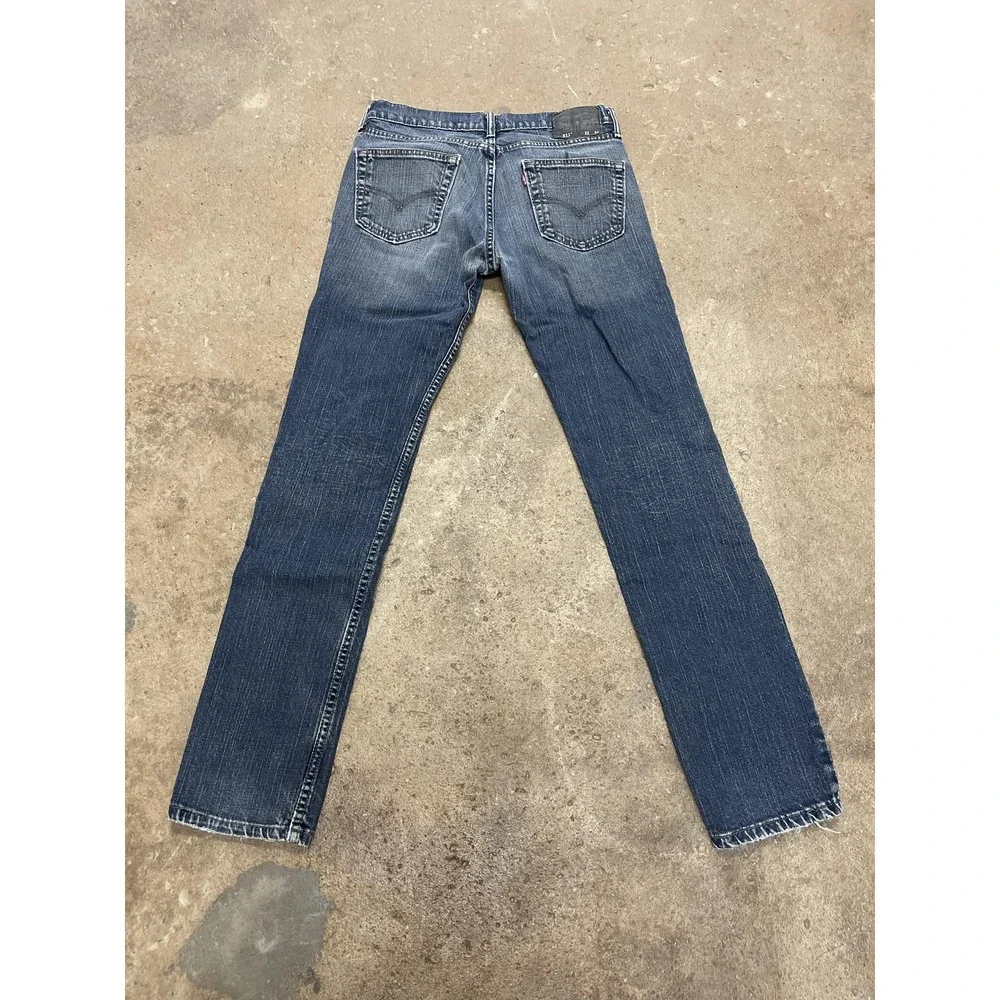 Levis 511 Jeans Mens 32x34 Blue Denim Slim Fit Straight Leg 5-Pocket‎ Zip Fly